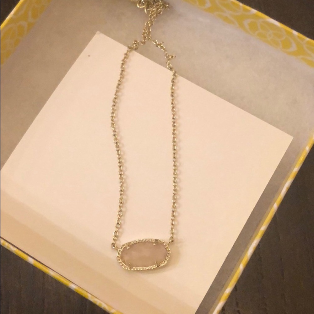 Kendra Scott pink and gold necklace